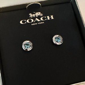 Coach Blue Stud Earrings